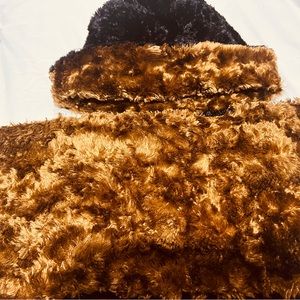 Pandemonium (Seattle) Luxury Faux Fur Hat/Scarf set in Brown/Black - Reversible